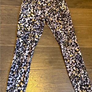 Lululemon Athletica Black and Yellow Skinny Jeans